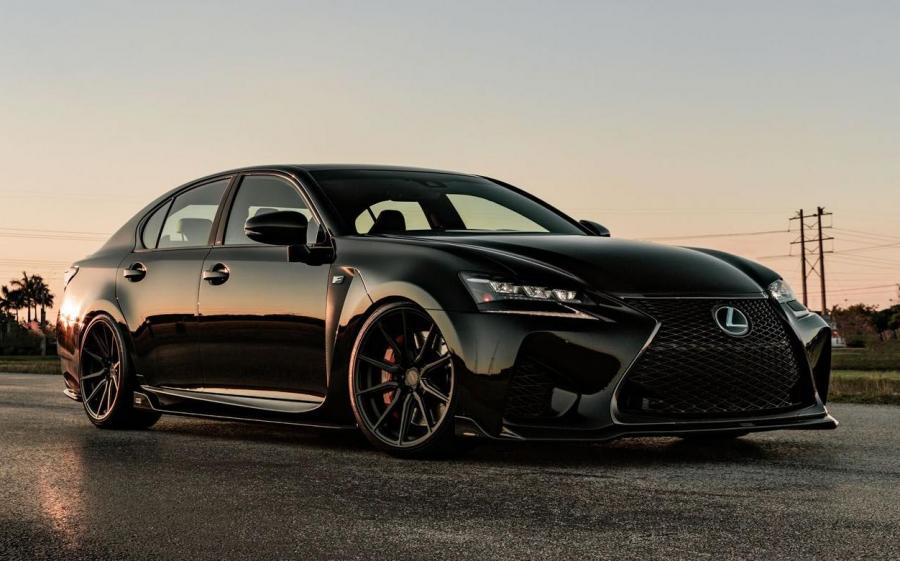 Lexus GS F Gloss Black on Vossen Wheels (HF-3) '2019